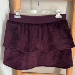 Athleta Plum Velvet Layered Mini Skirt
